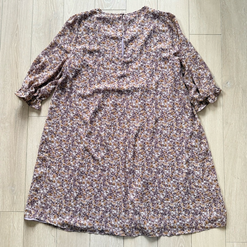 Reitmans Purple Floral Chiffon Dress Women’s Size Small Lined - Picture 2 of 11